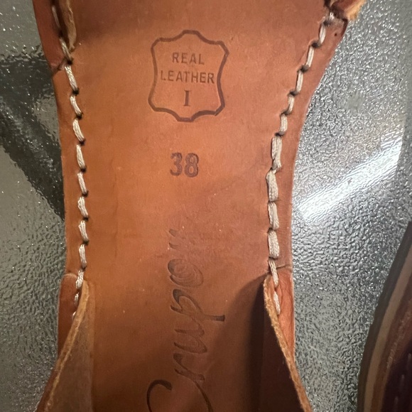 Gorgeous handmade Italian leather Crupon flats sz 38 - Picture 4 of 4